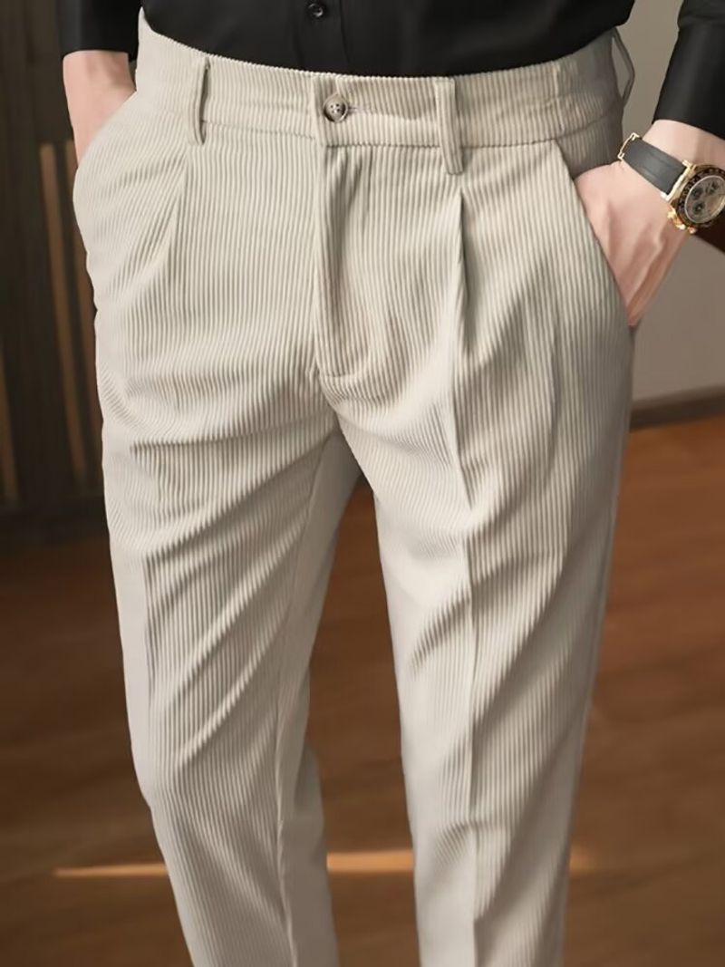 Erkek Giyim Günlük Slim Fit Resmi Ofis Sosyal Düğün Parti Resmi Takım Pantolon_voghion.com