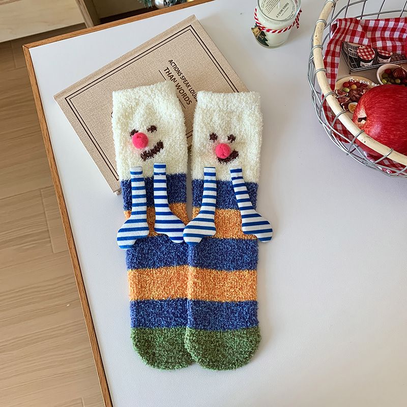 Autumn Winter Products Coral Velvet Women's Christmas and New Year Gifts Warm Middle Floor Parent Child Sleep Socks_voghion.com