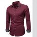 Camicia da uomo slim casual business alla moda, a maniche lunghe, con colori coordinati, nuova moda da strada_voghion.com