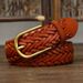 HOT FARINA 3cm Wide Unisex Top Layer Cowhide Woven Needle Buckle Casual and Versatile Pants Belt for Couples_voghion.com