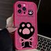 Süße Katze Hund Klaue Bowknot Matte Fall für iPhone 16 15 14 13 12 11 Pro Max X XS X S Max XR SE 2020 7 8 Plus iphone16 Rückseite_voghion.com