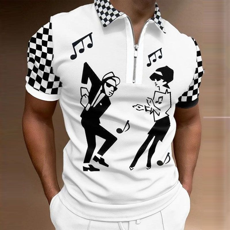 Men's Polo shirt brand high-quality short sleeved casual shirt summer business men's business Polo print top_voghion.com