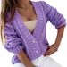 Odzież damska jesień i zima nowy swobodny sweter kurtka dekolt w serek guziki twist dzianinowy kardigan kobiety_voghion.com