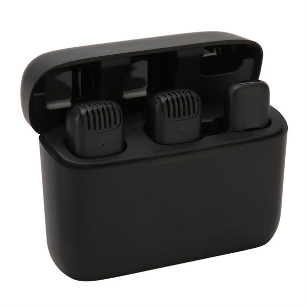 Microphone cravate sans fil, microphone numérique portable avec câble de charge_voghion.com