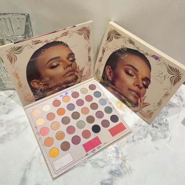 38-Color Eyeshadow & Blush Palette - Matte & Shimmer All-In-One Makeup (Professional Vegan & Cruelty-Free With Mirror & Brush Travel-Friendly)_voghion.com