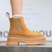 Suitable For All Seasons Platform Martin 2025 New Suede Chunky Heel Mid-Calf Short Boots For Women_voghion.com