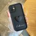 Cute INS Love Heart Personalized Name Case For IPhone 16 14 13 12 11 Soft Silicone Custom DIY Cover 15 Pro Max_voghion.com