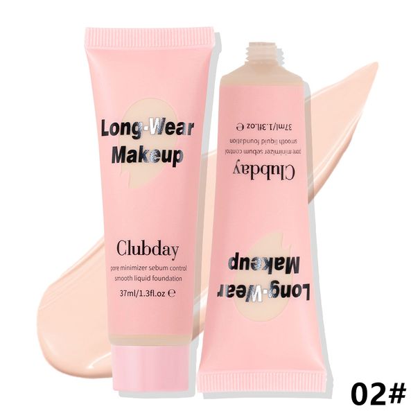 Base de maquillaje líquida Clubday, corrector de larga duración sin maquillaje, 10 colores, base de maquillaje_voghion.com