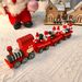 Decorations Wooden Four-Section Train DIY Assembly Desktop Window Display Christmas Children's Small Gift_voghion.com