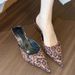 High Heels, Slippers, Low Small Pointed Empty Half Drag, 2025 Spring/summer New Style, Suede Toe, Cat Irregular Heel,_voghion.com