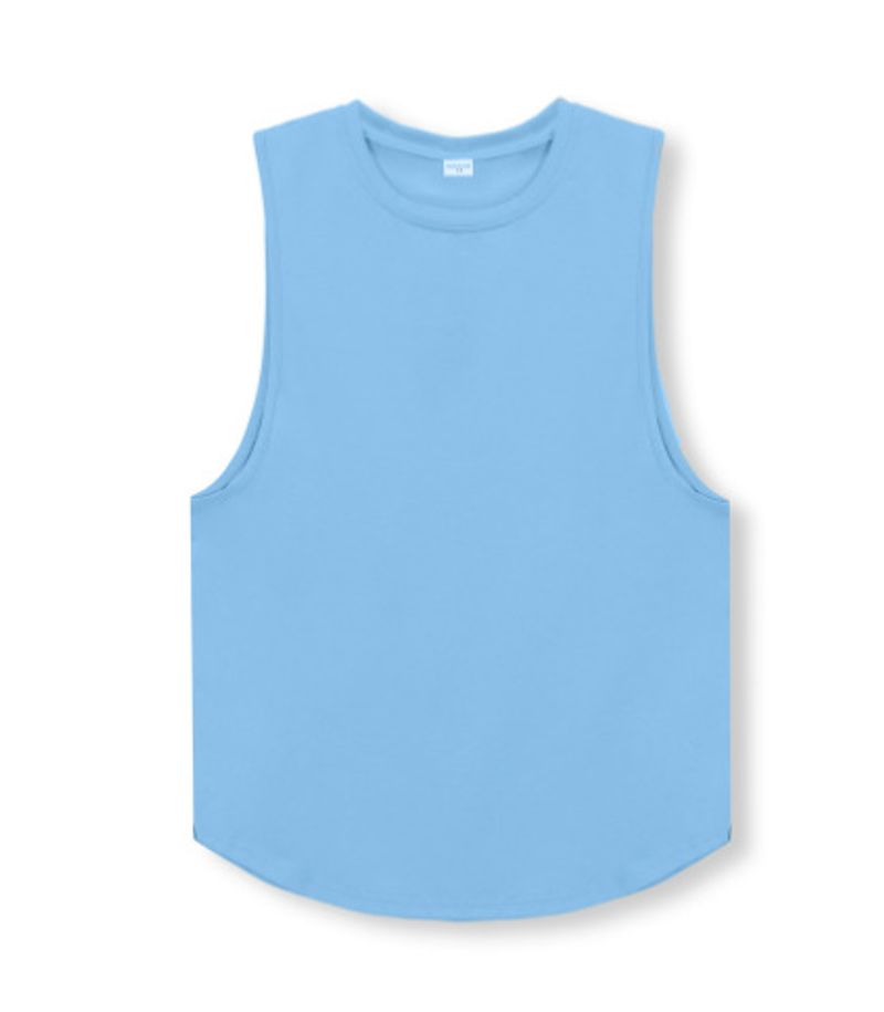 Débardeur de basket-ball sans manches, respirant, couleur unie, pour homme, idéal pour le sport et les loisirs, idéal pour l'été_voghion.com