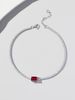 Semplice bracciale retrò in argento S925 per donna con gioielli in smeraldo coltivato intarsiato_voghion.com