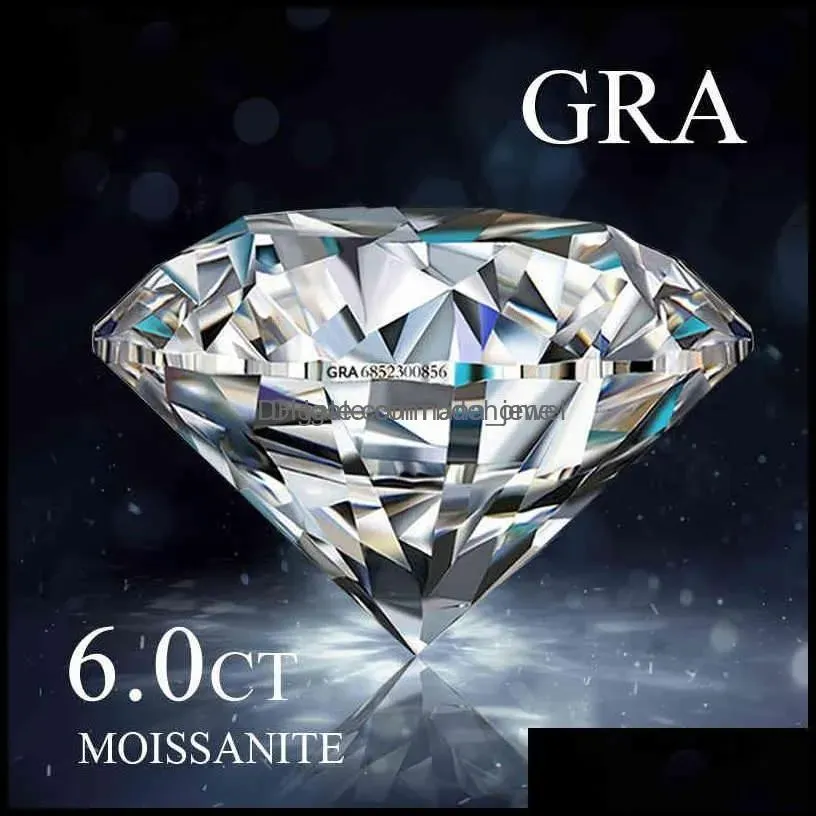 Luźne diamenty Biżuteria Promocja Moissanite Kamień Cena Fabryczna D Kolor Vvs1 3Ex Biały Okrągły Cięcie Lab Grown Diament Gra_voghion.com