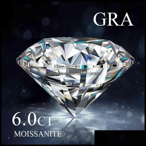 Luźne diamenty Biżuteria Promocja Moissanite Kamień Cena Fabryczna D Kolor Vvs1 3Ex Biały Okrągły Cięcie Lab Grown Diament Gra_voghion.com