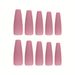Neu Super Lange Ballett Einfache Solide Leder Rosa Wearable Nail Panel_voghion.com