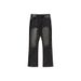 Men's Clothing Retro Vintage Niche Design Retro Washed Black Bootcut Jeans_voghion.com