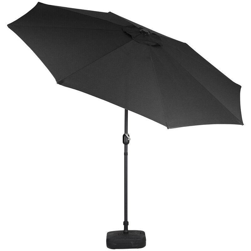 3M Large Parasol Round Sun Shade Outdoor Garden Patio Canopy Umbrella Crank Tilt_voghion.com