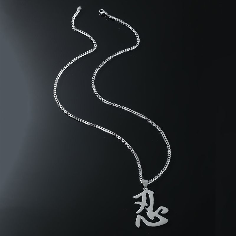 Personalized stainless steel ninja necklace, men's domineering hip-hop sweater chain, pendant, long neck chain_voghion.com
