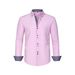 Four-Way Stretch Polka Dot Color Block Design Double-Breasted Shirt Men's Fashion_voghion.com