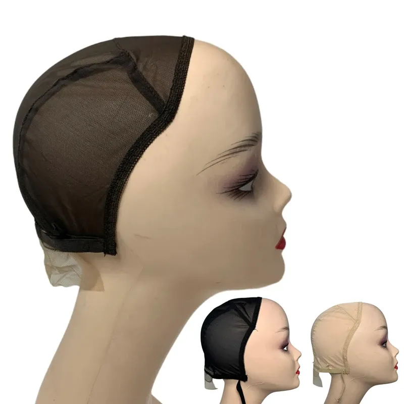 1PC 13X4 Wig Cap Without Front Lace for Making Wigs with Adjustable Straps_voghion.com