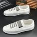 Zees 2025 New European Style Men's Summer Breathable Canvas Brand Casual Korean Version Trendy Versatile Slip-On Shoes_voghion.com