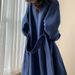 Women's Plus Size Long Wool Coat With Belt, Oversized Trench Coat For Curvy Ladies, Warm Winter Overcoat In Navy & Black_voghion.com