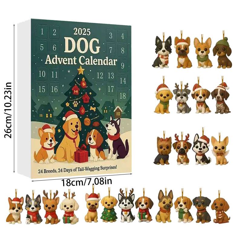 2025 Christmas Advent Calendar Blind Boxes, Cute Pet Series Blind Boxes, Christmas Tree Holiday Decorations_voghion.com