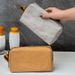 Borsa da toilette impermeabile Travel Essentials, portacavi, piccola e comoda, portadocumenti, lavabile, in carta kraft, multifunzione_voghion.com