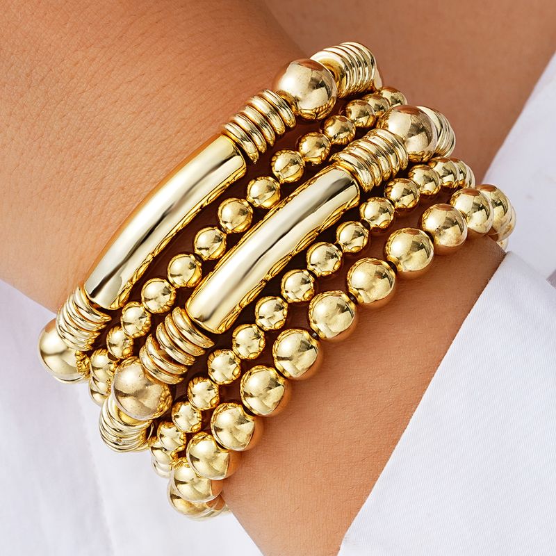 hot-selg CCB Round Bead Bohemian Style Personality Stacking Elastic Bracelet Jewelry_voghion.com