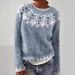 Pull en tricot à col rond pour femme, coupe ample, style décontracté_voghion.com