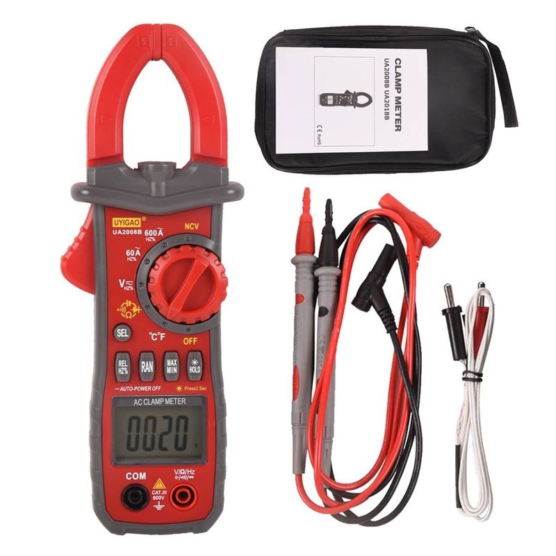 Multimeter UA2008B Current AC Voltage 6000 Meter Autoranging TRMS Meter DC Counts Clamp Measures Digital Clamp 600A Clamp Meter_voghion.com