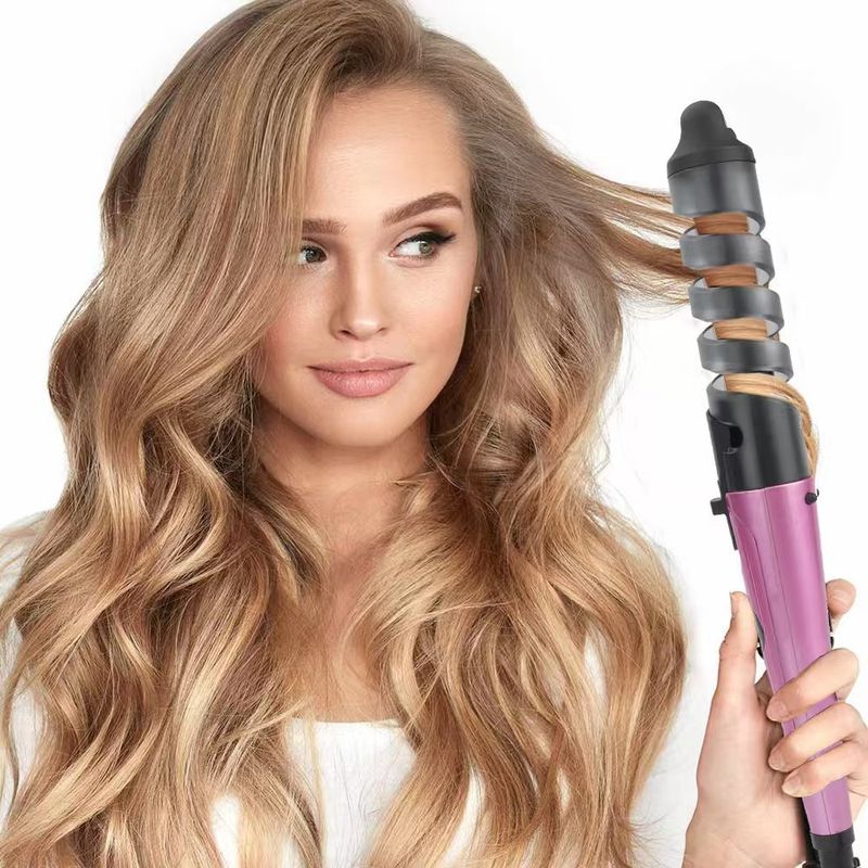 ​​Heat-Resistant Curling Iron For Long Hair - Fast Heating Wand With Water Wave Effect (Manual Curler Long-Lasting Hold Safe Touch Handle)​_voghion.com