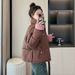Women's Winter Short Puffer Jacket With Military Style, Loose Fit Thickened Quilted Coat, Fashionable Casual Outerwear For Women_voghion.com