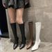 Women's Knee Long Boots Pointed High-heeled Knight Boots Elegant Thin-heeled Slim High-heeled Fashion Boots_voghion.com