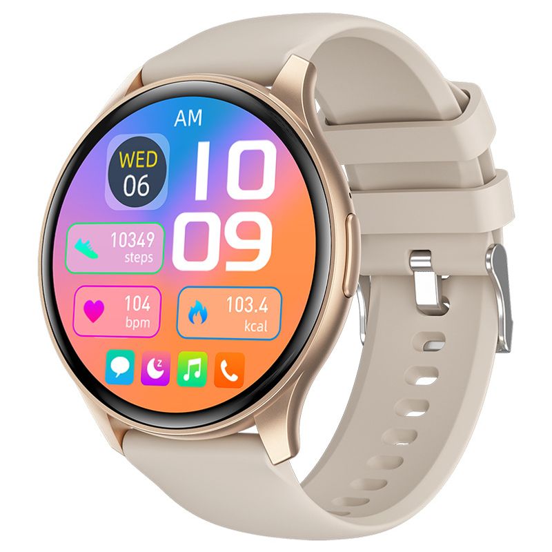 Zw60 Smart Watch Amoled Round Screen Bluetooth Call Exercise Heart Rate Blood Pressure Men Photo Watch_voghion.com