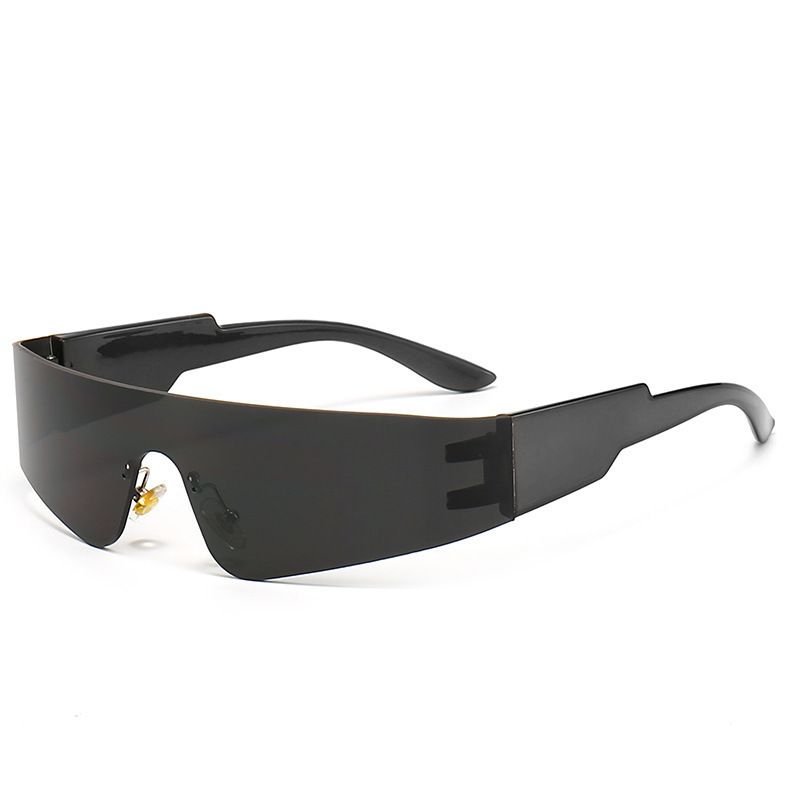 Unique Shape Sunglasses - Frameless, UV400 Protection, PC Frame/Lenses, Multi-Color, Edgy Style For Party/Outdoor/Sport, Unisex_voghion.com