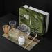 Tè in vetro con scatola colorata, frusta, ciotola, supporto, cucchiaio per matcha, set completo di utensili_voghion.com