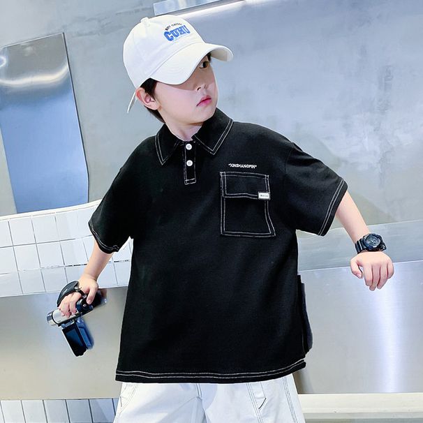 New Boys' Camouflage Print Short Sleeve T-Shirt - Breathable Cotton Tee For Active Kids_voghion.com