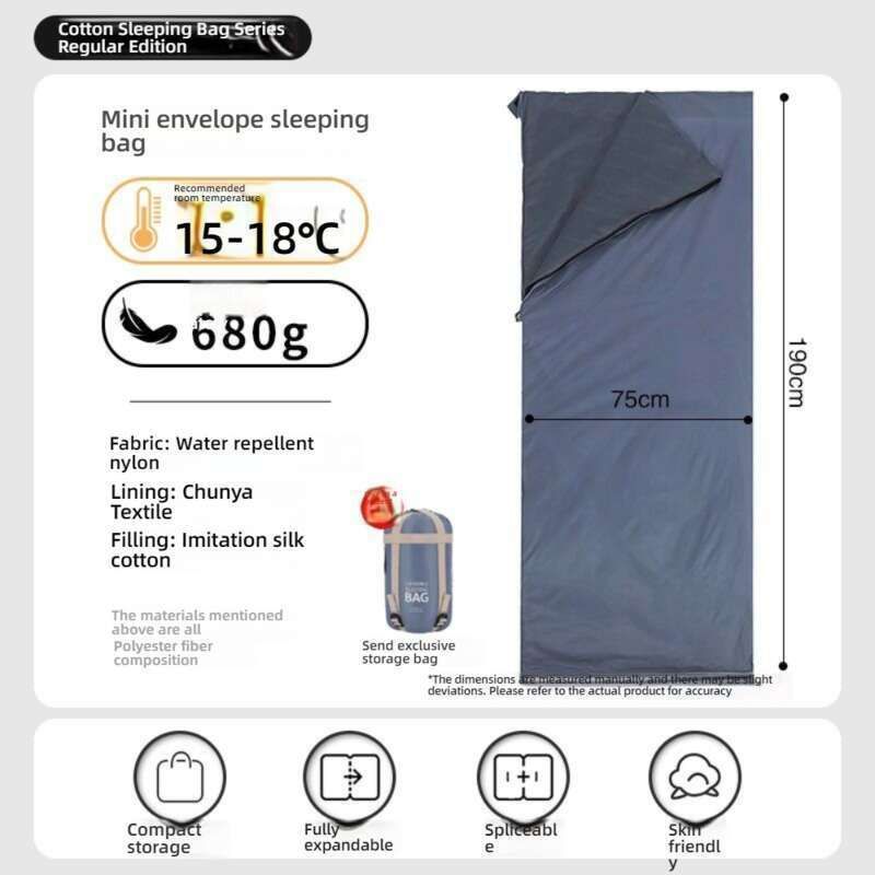 【 Hot Selling In Store 】 Plush Sleeping Bag, Outdoor Lightweight Mini Camping, Four Season Thin Design, Adult Portable,_voghion.com