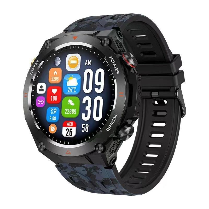 Cross Border KC82 Smartwatch, Outdoor GPS, Air Pressure Compass, Multi Sport, Heart Rate, Blood Oxygen, Sleep Wristband_voghion.com