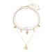 Ensemble de bijoux pour femme : collier multicouche en coquillage, perle et conque, style rétro estival, avec pendentif étoile de mer._voghion.com