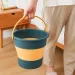 5/10/17L Portable Folding Bucket Multifunctional Thickened Silicone Bucket For Car Washing And Fishing Camping Folding Bucket_voghion.com