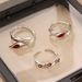 Gothic Silber Farbe Unregelmäßig Offen Für Männer Frauen Punk Hip Hop Rot Zirkon Einstellbare Linie Ringe Paar Schmuck Party Geschenke_voghion.com
