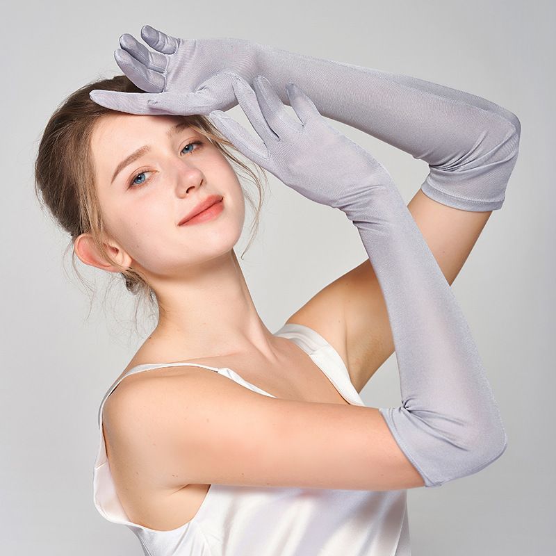 Sommerhandschuhe Neu 100% Seide Fahren Sonnenschutz UV Damen Langarm Arm Ärmel Abdeckung_voghion.com