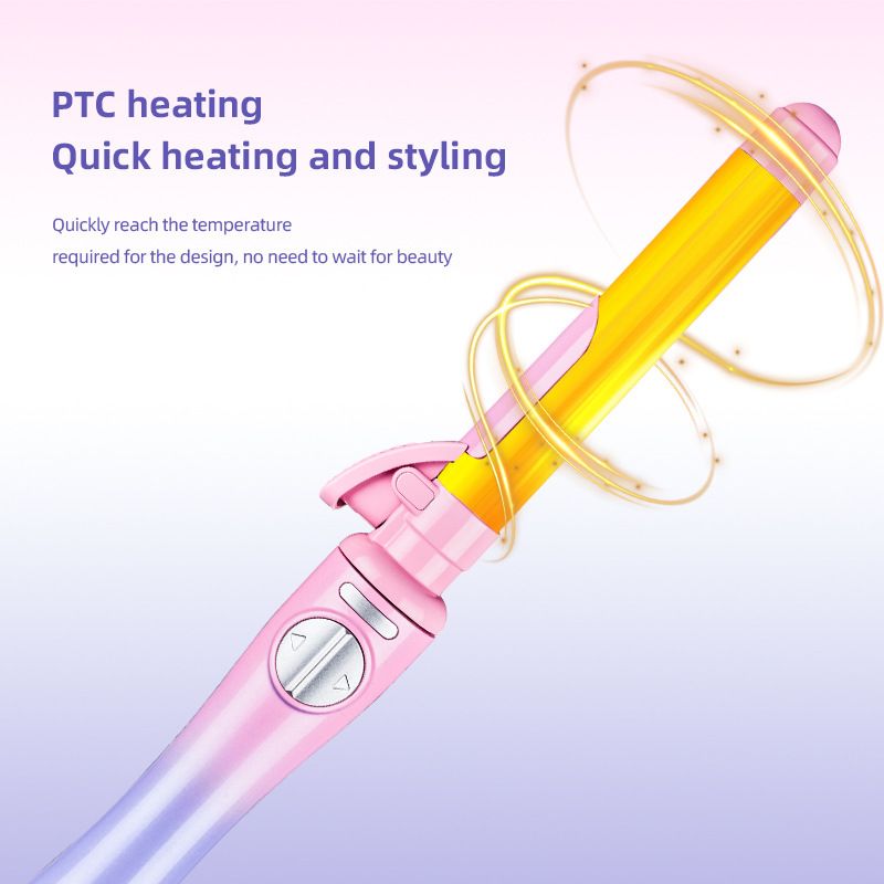 Gradient Temperature Curling Iron & Flat Iron, Auto Rotating Styling Tool With Adjustable Heat_voghion.com