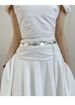 Retro Silver Metal Waist Chain Women's Belt With Skirt Waist Chain Waist Decoration_voghion.com