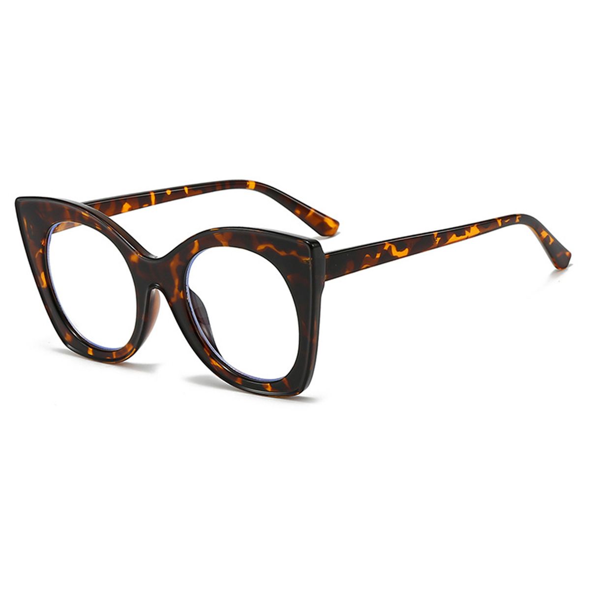 Women's Eyewear Frames Personalized Cat Eye Anti Blue Light Glasses For Women High End Internet Celebrities Autumn New Large Frame Flat Glasses_voghion.com