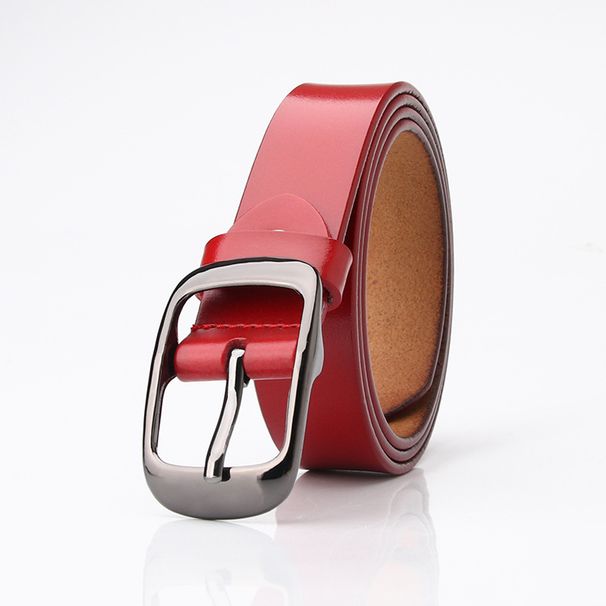 Najbolje prodajan ženski pas iz pravega usnja, v celoti izdelan iz kravje kože, preprost in vsestranski ženski pas za hlače_voghion.com