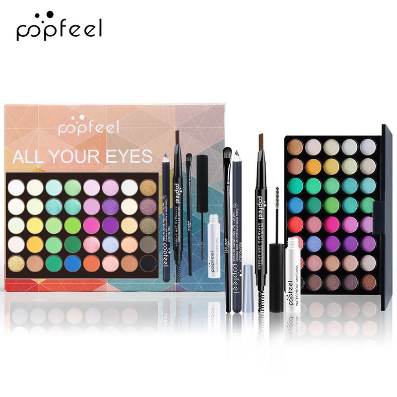 Set di trucco Hit Popfeel Set di trucco Ombretto Matita per sopracciglia Mascara Eyeliner Set per occhi e viso Combinazione_voghion.com