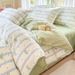 Ins Brushed Four-Piece Fresh Style Thickened Dormitory Washed Cotton Bed Sheet Quilt Cover Three-Piece Set_voghion.com